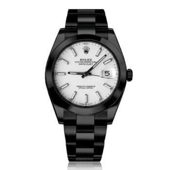 Rolex Datejust 41 126300 black PVD/DLC watch, white dial