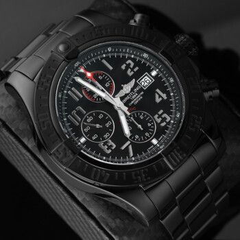 Breitling Super Avenger II Chronograph A13371 Black PVD/DLC Coated Watch, UNWORN