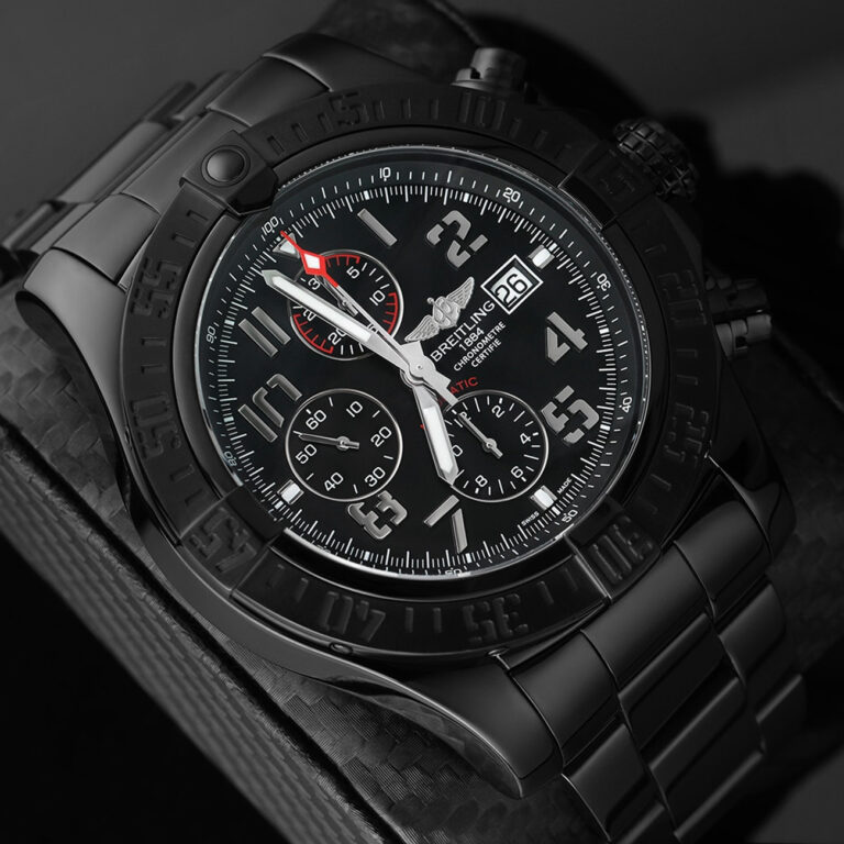 Breitling Super Avenger II Chronograph A13371 Black PVD/DLC Coated Watch, UNWORN