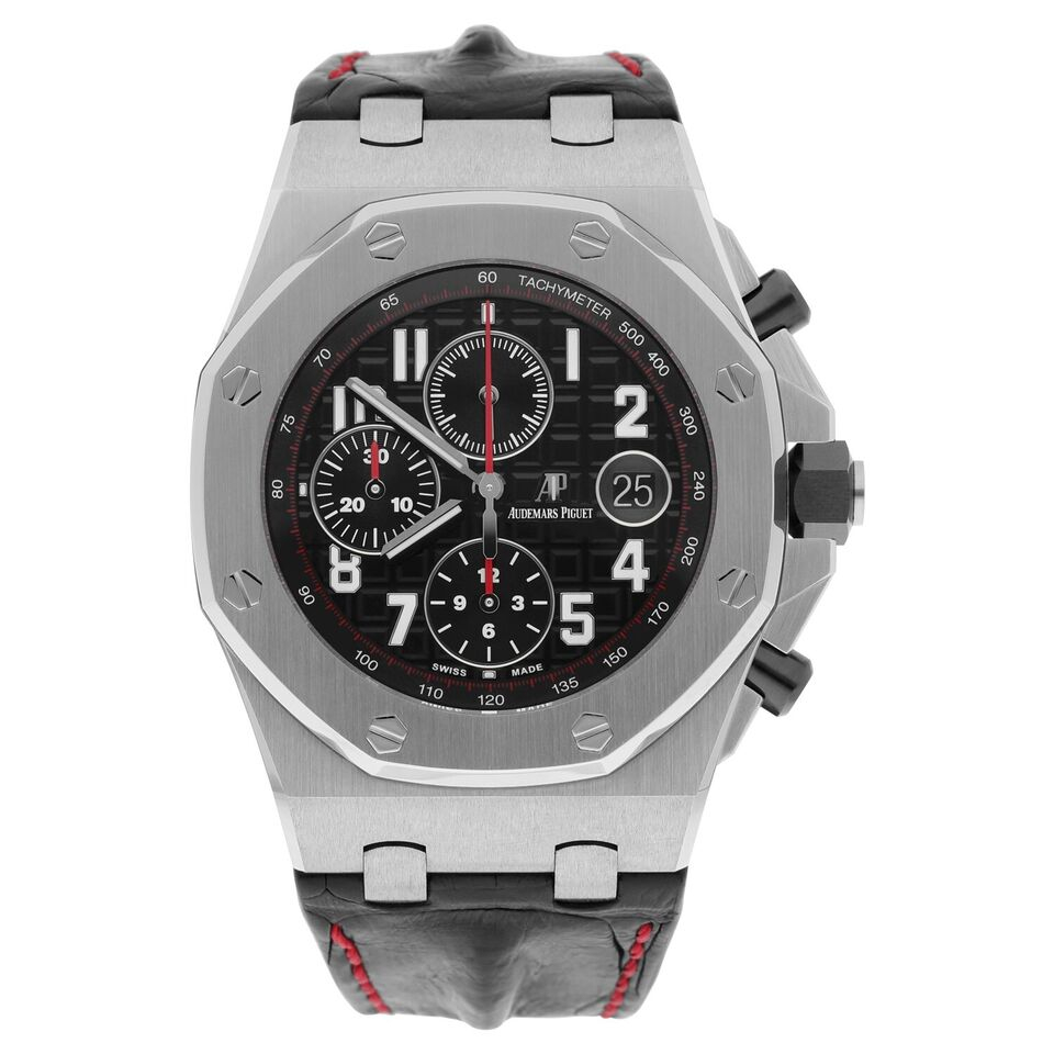 Audemars Piguet Royal Oak Offshore Chronograph Vampire Black Red 42mm 26470ST.OO.A101CR.01 Watch MINT