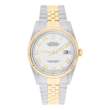 Rolex Datejust 36mm Two Tone White Roman Dial Jubilee 16233 Circa – 1997