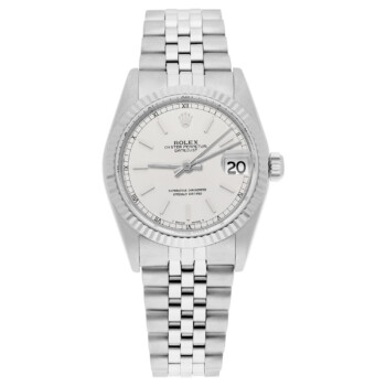 Rolex Datejust 31mm 68274 Silver Index Dial Stainless Steel Watch W/G Bezel Circa – 1984