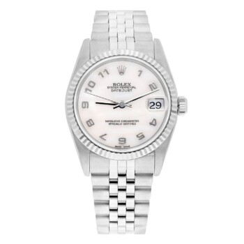 Rolex Datejust 31mm Factory White Mother of Pearl Dial 78274 Jubilee Band 1999