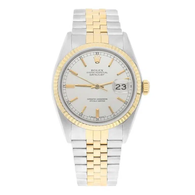 Rolex Datejust 36mm Two Tone Silver Index Dial Jubilee 16013 Circa 1987