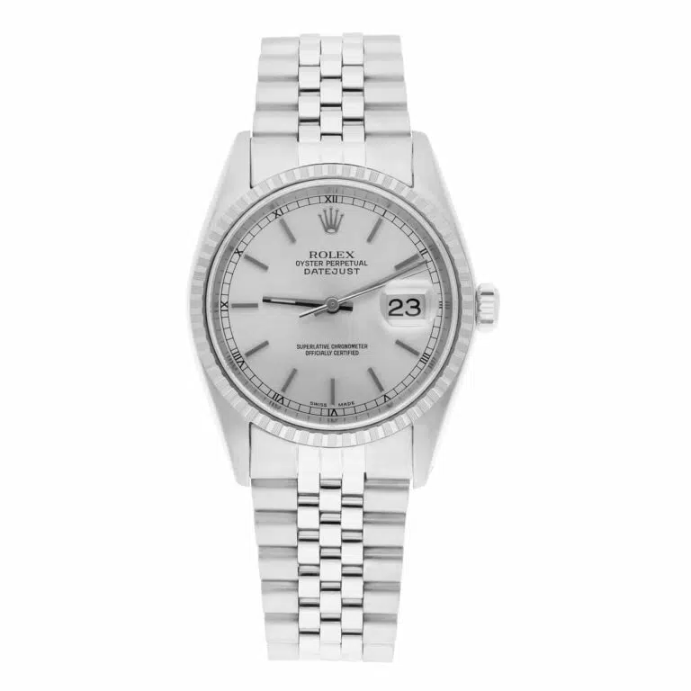 Rolex Datejust 36mm Stainless Steel 16030 Silver RT Index Dial, Circa 1985