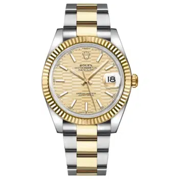 Rolex Datejust 41 Oyster 126333-0021 Stainless Steel & Yellow Gold Watch Champagne Fluted Motif Dial 2024
