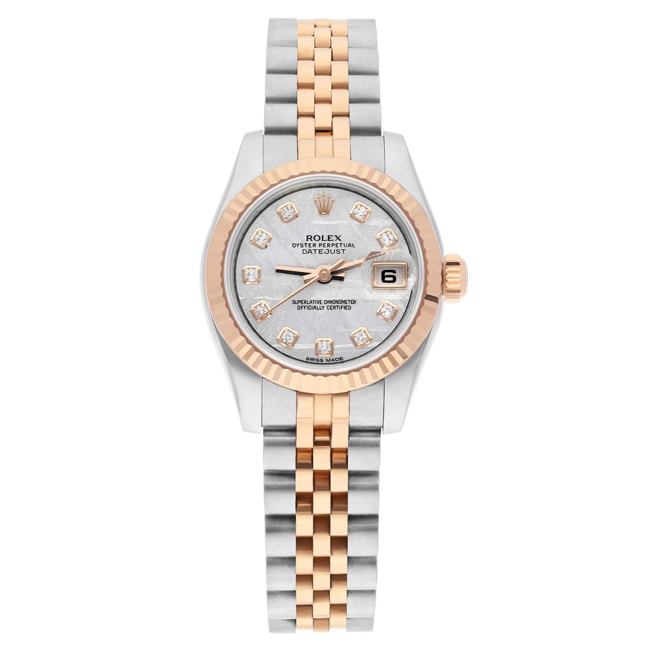 Rolex Lady-Datejust 26mm Stainless Steel & Rose Gold 179171 Meteorite Diamond