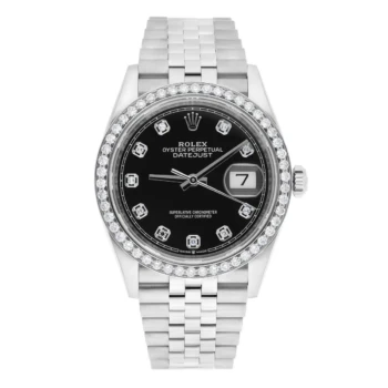 Rolex Datejust 126234 Black 36mm Stainless Steel Jubilee Watch