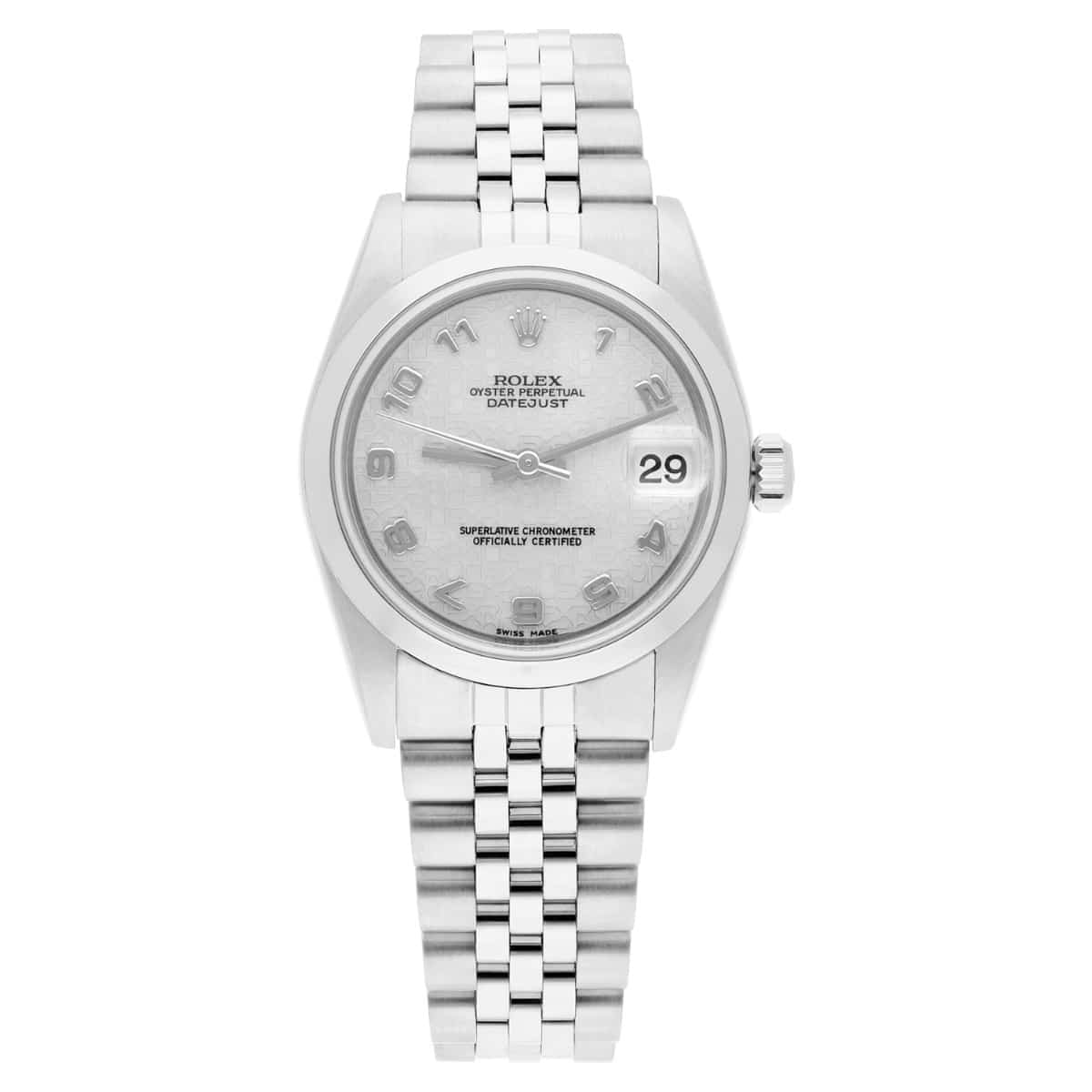 Rolex Datejust 31mm 78240 Silver Arabic Dial Stainless Steel Watch Circa - 1999