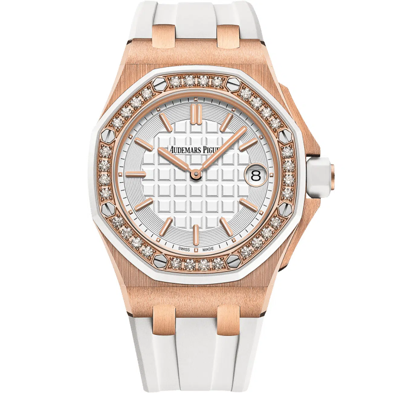 Audemars Piguet Royal Oak Offshore 67540OK.ZZ.A010CA.01 37mm Rose Gold with Silver Dial Lady Watch 2015
