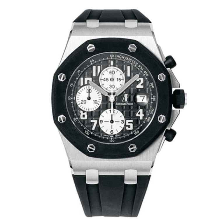 Audemars Piguet Royal Oak Offshore Chrono 25940SK.OO.D002CA.01.A Stainless Steel with Black Rubber Watch Black Arabic Dial