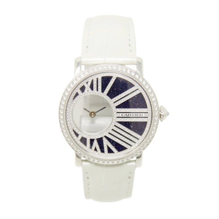 Cartier Rotonde HPI01197 35mm White Gold with Blue Dial Ladies Watch 2018