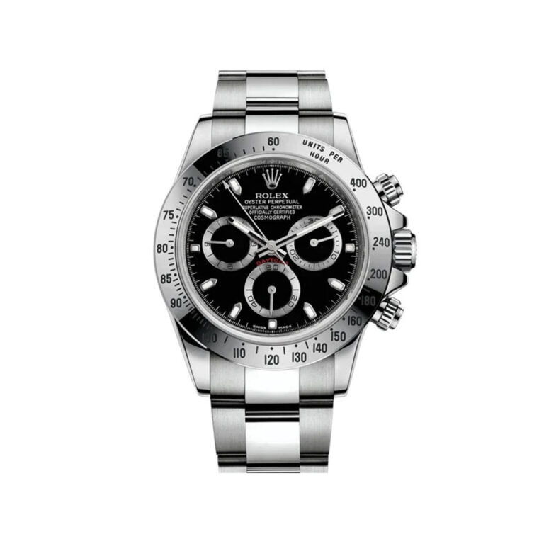 Rolex Cosmograph Daytona 40mm Oyster 116520 Stainless Steel Watch Black Dial