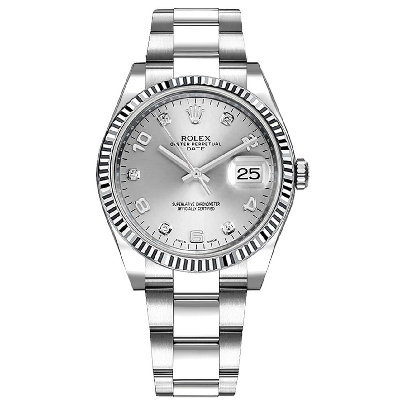 Rolex Oyster Perpetual Date 115234 34mm Stainless Steel with Silver Dial Watch 2020