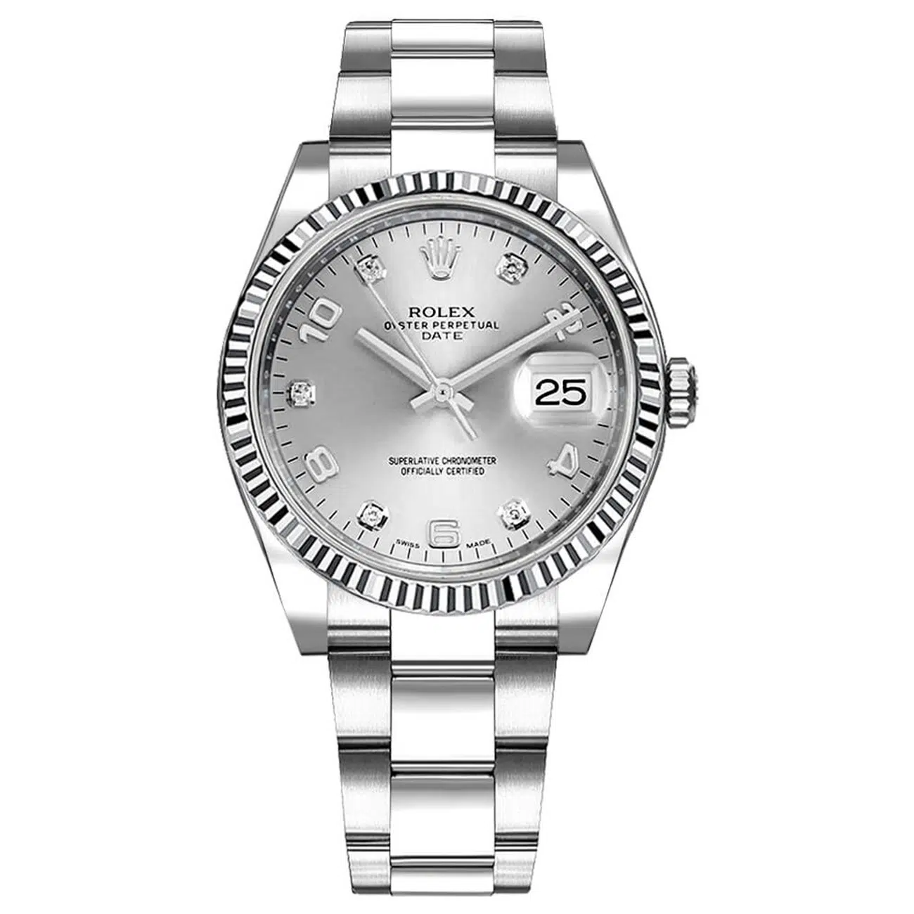 Rolex Oyster Perpetual Date 115234 34mm Stainless Steel with Silver Dial Watch 2020