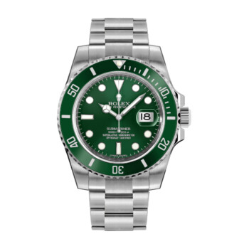 Rolex Oyster Submariner Hulk 40mm 116610LV Stainless Steel Green Dial MINT 2016