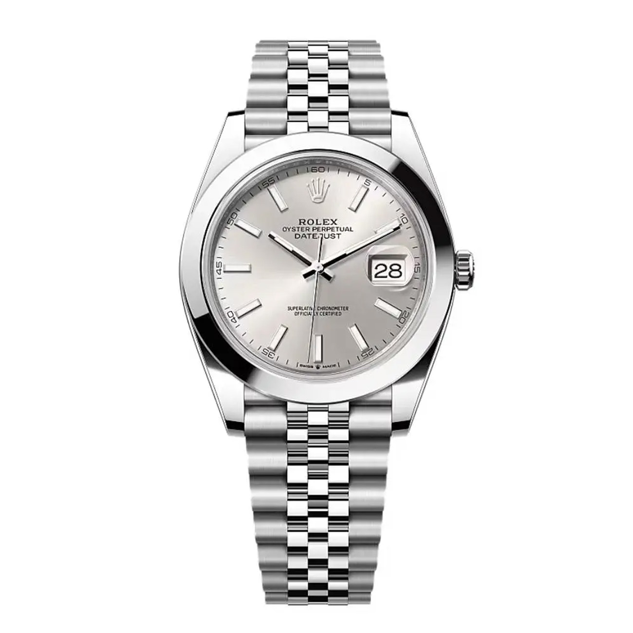 Rolex Datejust 126300 41mm Silver Index Dial Jubilee Bracelet Stainless Steel Watch