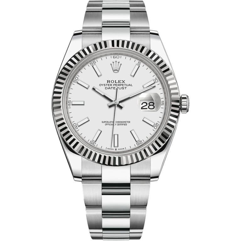 Rolex Datejust Oyster 41mm 126334-0009 Stainless Steel Watch White Index Dial