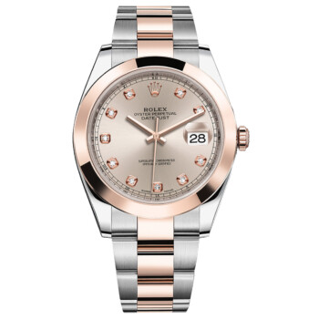 Rolex Datejust Sundust Diamond Dial 41mm Oyster Band 126301-0007 SS / RG Watch MINT 2021