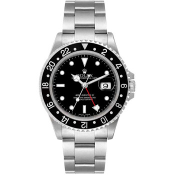 Rolex GMT-Master II 16710 stainless steel watch, black dial