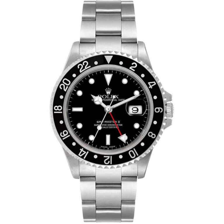 Rolex GMT-Master II 16710 stainless steel watch, black dial