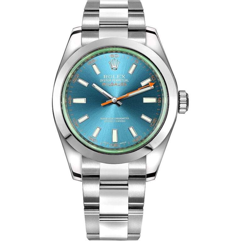 Rolex Milgauss 40mm Blue Index Dial 116400GV Stainless Steel Watch 2017