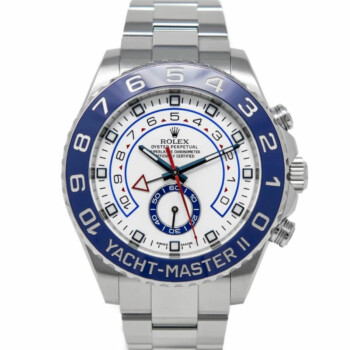 Rolex Yacht-Master II White Dial 44mm 116680 Stainless Steel Oyster Watch 2015