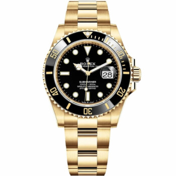 Rolex Submariner Date 41mm Oyster 126618LN Yellow Gold with Black Dial Watch 2023