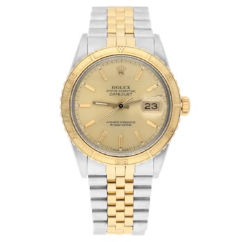 Rolex Datejust Turn-O-Graph 16253 Steel/18k Gold 36mm Champagne Dial Circa 1987