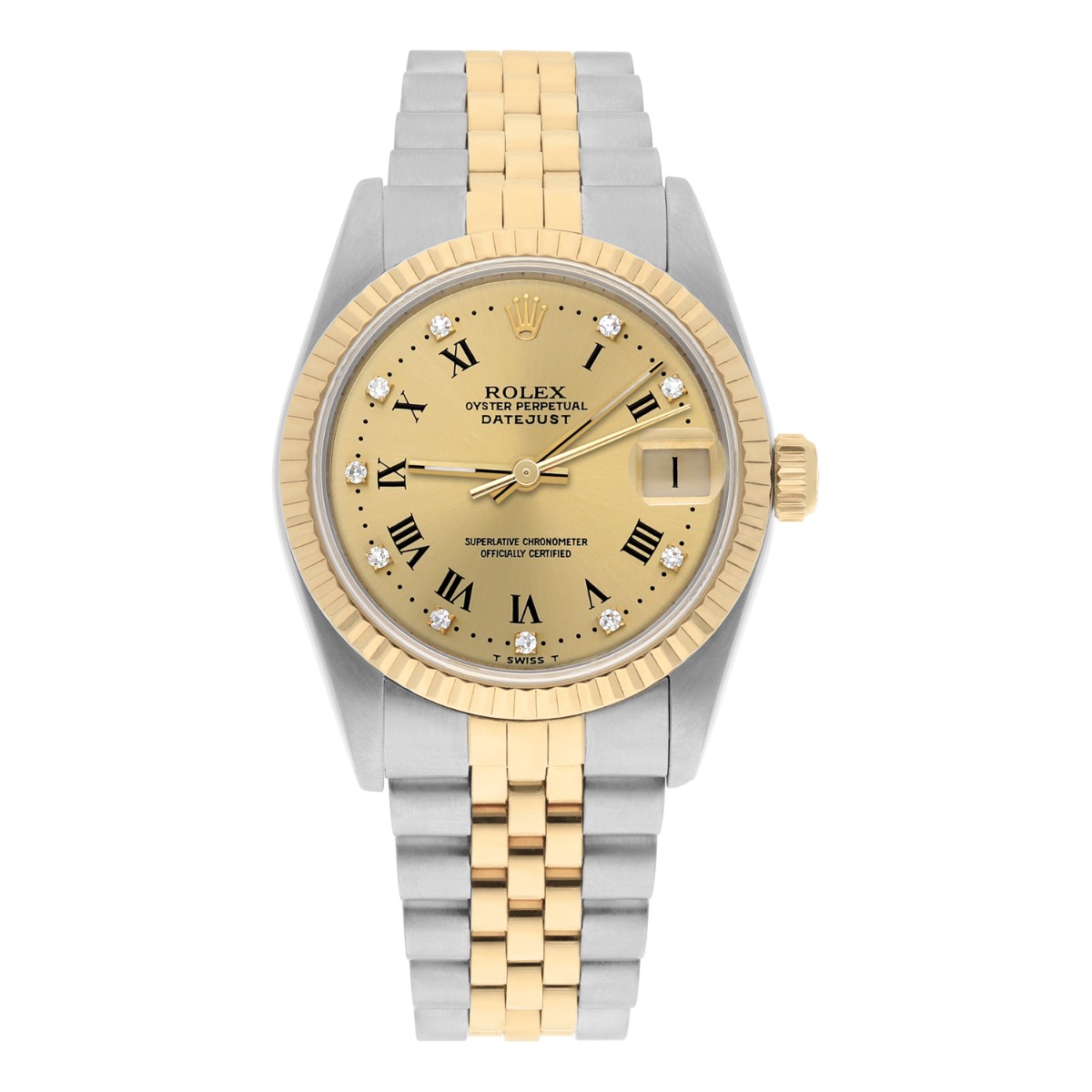 Rolex Datejust 31mm 68273 Champagne Dial Stainless Steel/Yellow Gold Watch Circa 1993