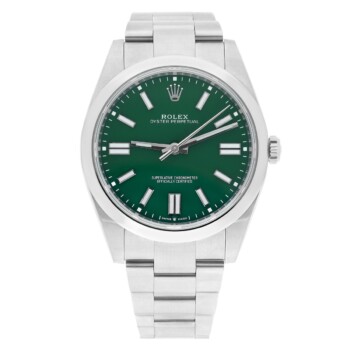 Rolex Oyster Perpetual 41mm 124300-0005 Green Dial Never Worn 2024 Box And Papers