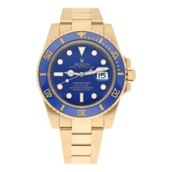Rolex Submariner Ceramic Blue 116618LB Yellow Gold 40mm Watch – 2009