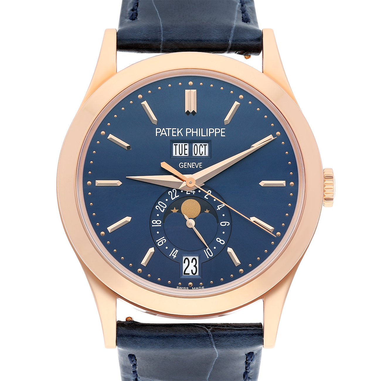Patek Philippe Annual Calendar 5396R-014 38.5mm Blue Dial Rose Gold Watch -2017