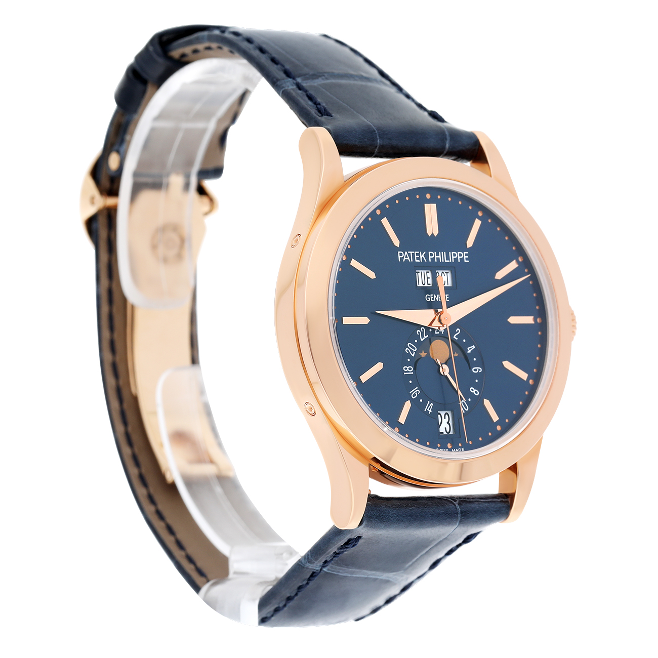 Patek Philippe Annual Calendar 5396R-014 38.5mm Blue Dial Rose Gold Watch -2017