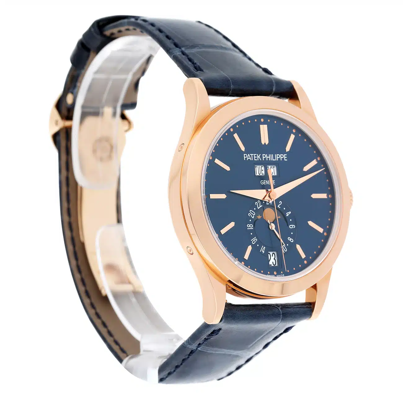 Patek Philippe Annual Calendar 5396R-014 38.5mm Blue Dial Rose Gold Watch – image 4