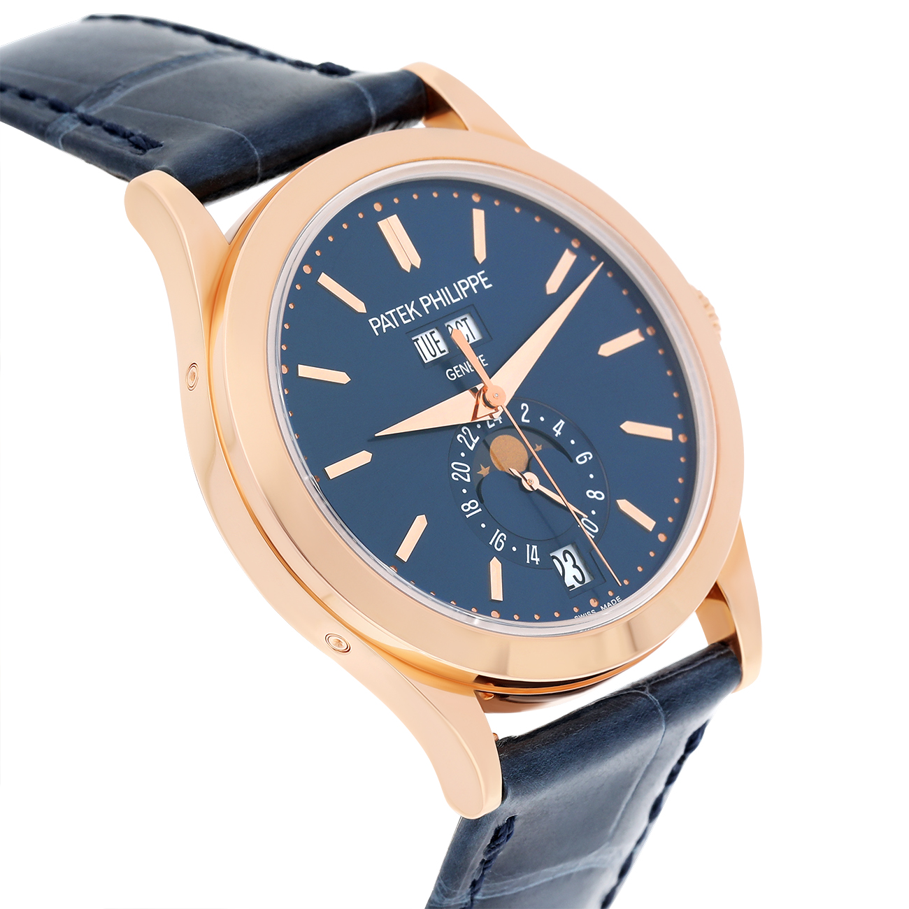 Patek Philippe Annual Calendar 5396R-014 38.5mm Blue Dial Rose Gold Watch -2017