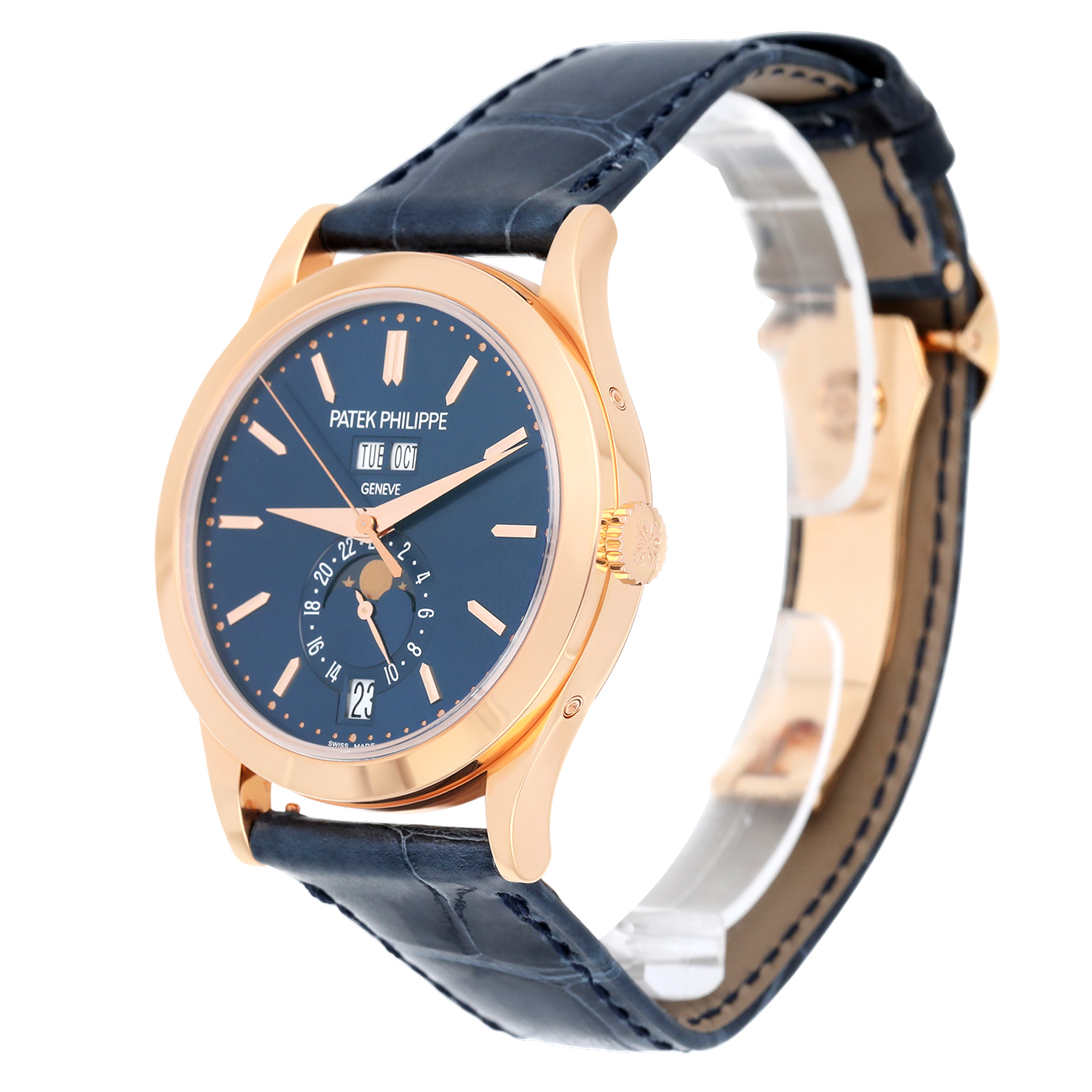Patek Philippe Annual Calendar 5396R-014 38.5mm Blue Dial Rose Gold Watch -2017