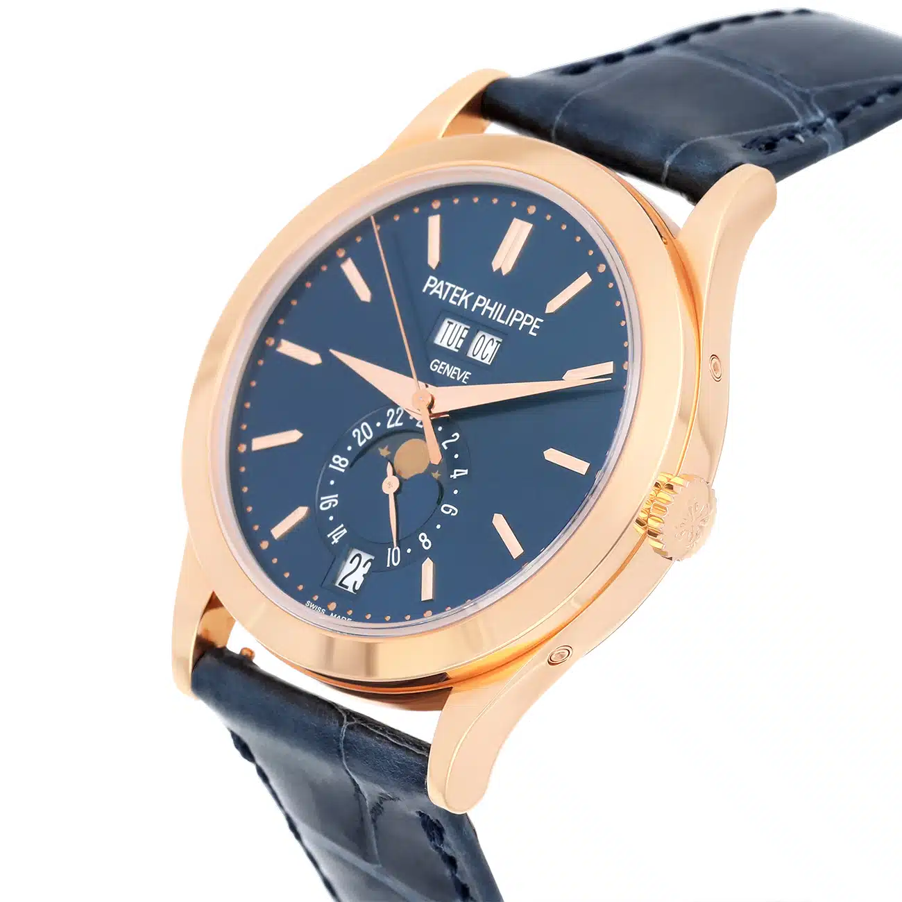 Patek Philippe Annual Calendar 5396R-014 38.5mm Blue Dial Rose Gold Watch – image 7