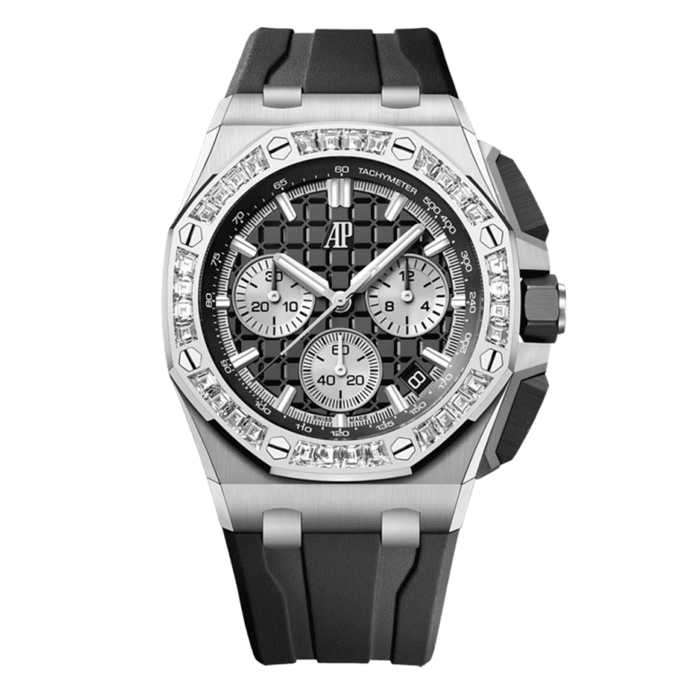 Audemars Piguet Royal Oak Offshore Chrono 26424BC.ZZ.D002CA.01 Black Dial White Gold With Black Rubber Strap Watch