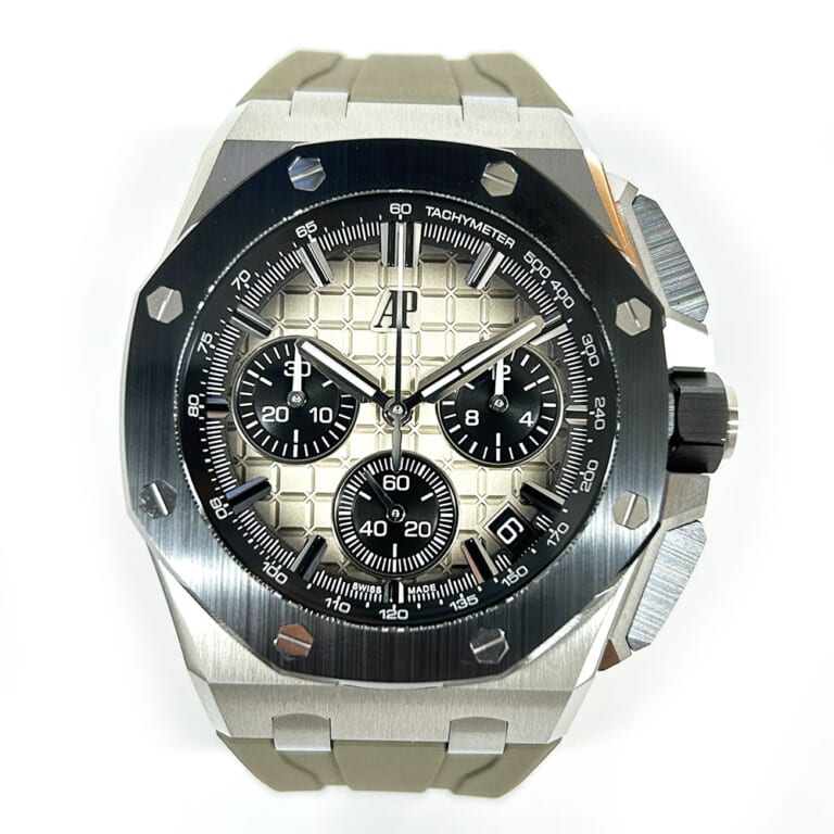 Audemars Piguet Royal Oak Offshore Chrono 26420SO.OO.A600CA.01 Stainless Steel With Light Brown Rubber Watch Light Brown Dial
