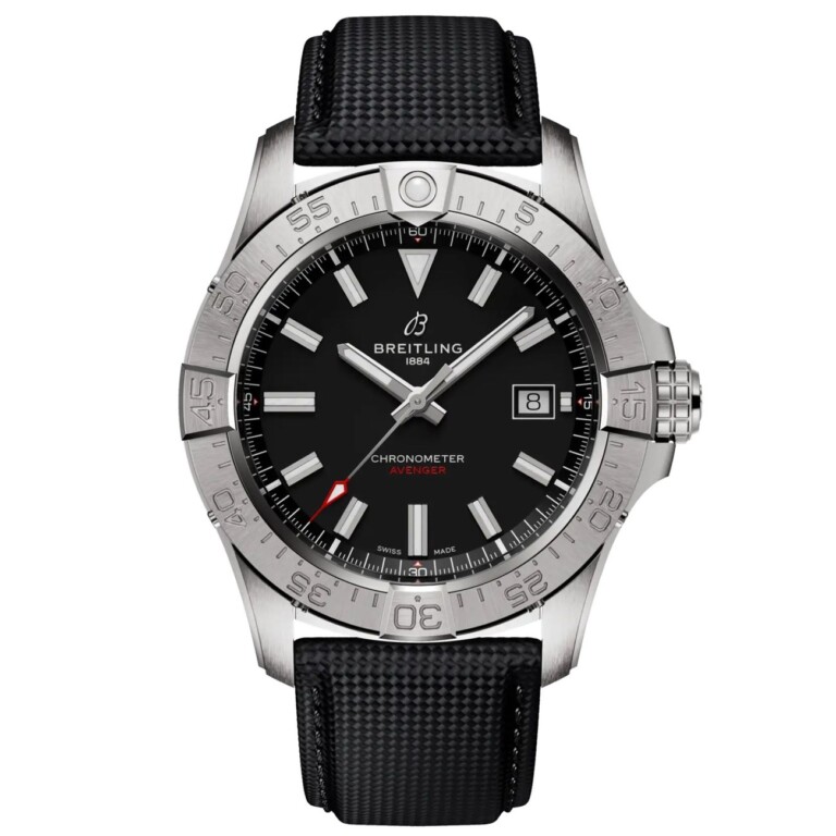 Breitling Avenger 42mm A17328101B1X1 Automatic Black Dial Stainless Steel with Black Leather Strap