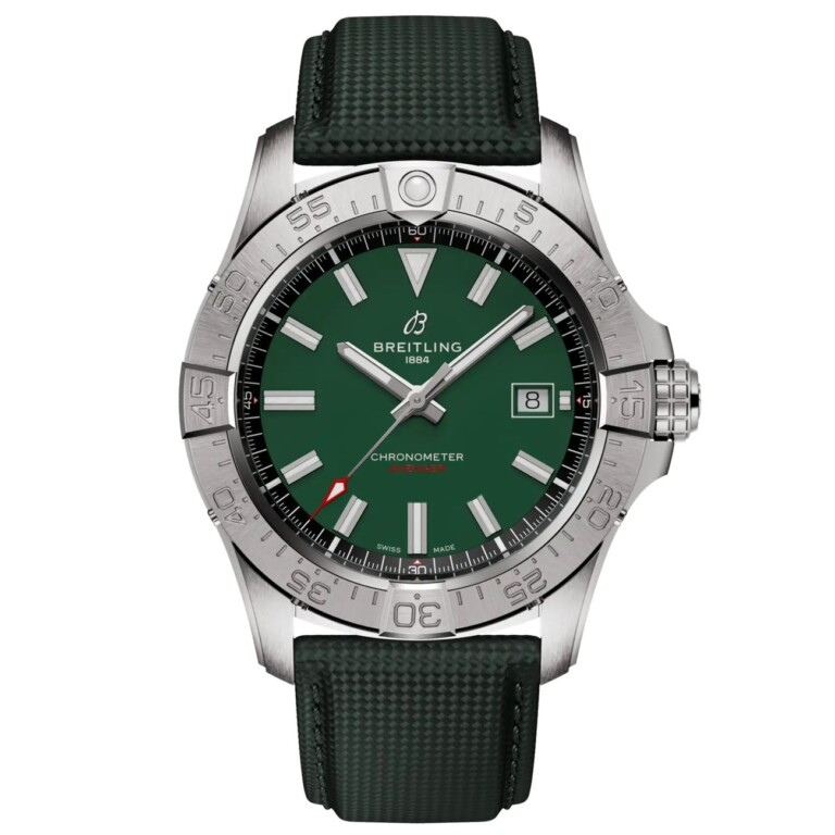 Breitling Avenger 42mm A17328101L1X1 Steel with Green Leather Green Dial Automatic