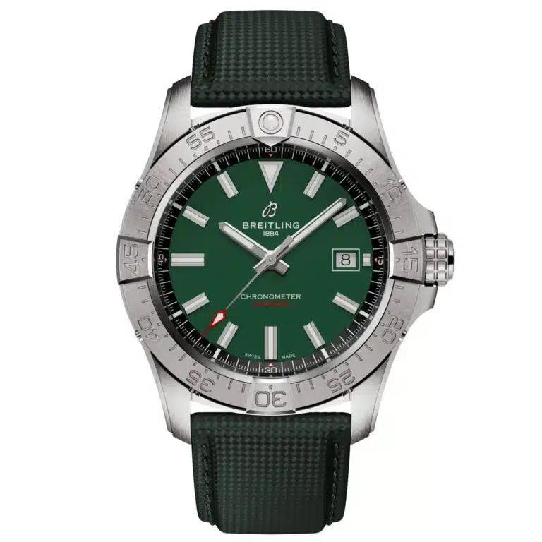 Breitling Avenger 42mm A17328101L1X1 Steel with Green Leather Green Dial Automatic