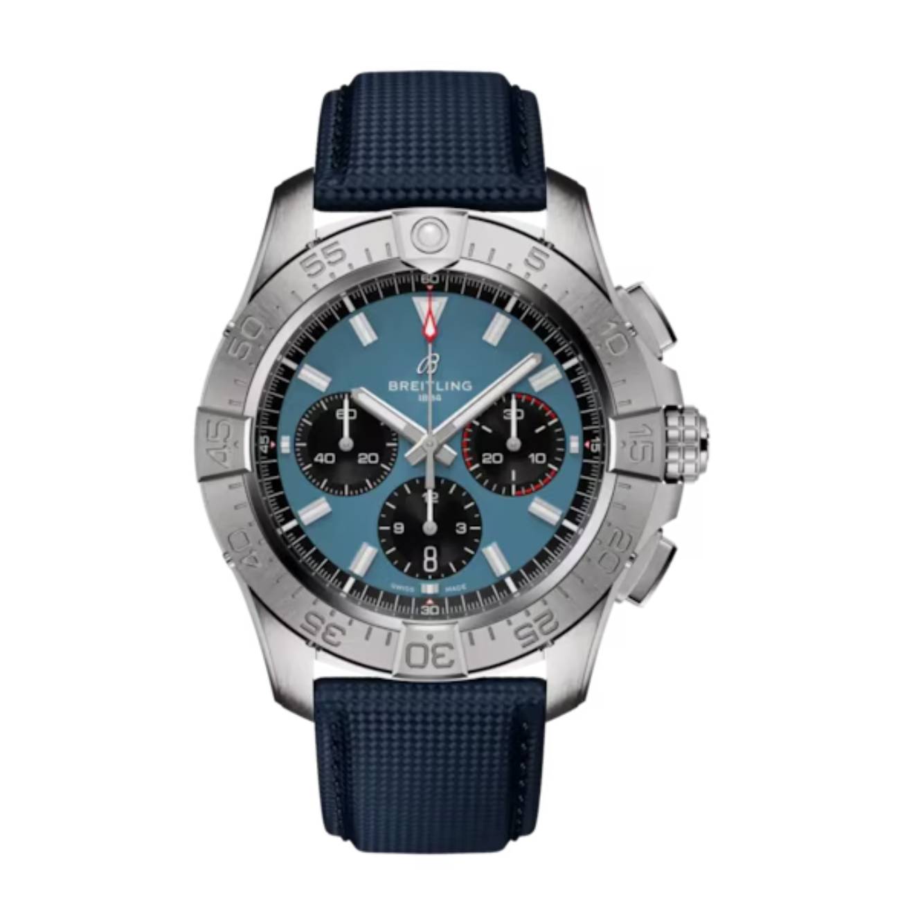 Breitling Avenger B01 Chronogragh AB0147101C1X1 44mm Blue Dial  Unidirectional, Ratcheted Bezel Stainless Steel With  Blue Calfskin Leather Strap Watch