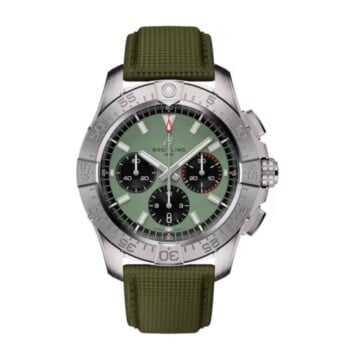 Breitling Avenger B01 Chronograph AB0147101L1X1 44mm Green Dial Unidirectional, Ratcheted Rotating Bezel Stainless Steel