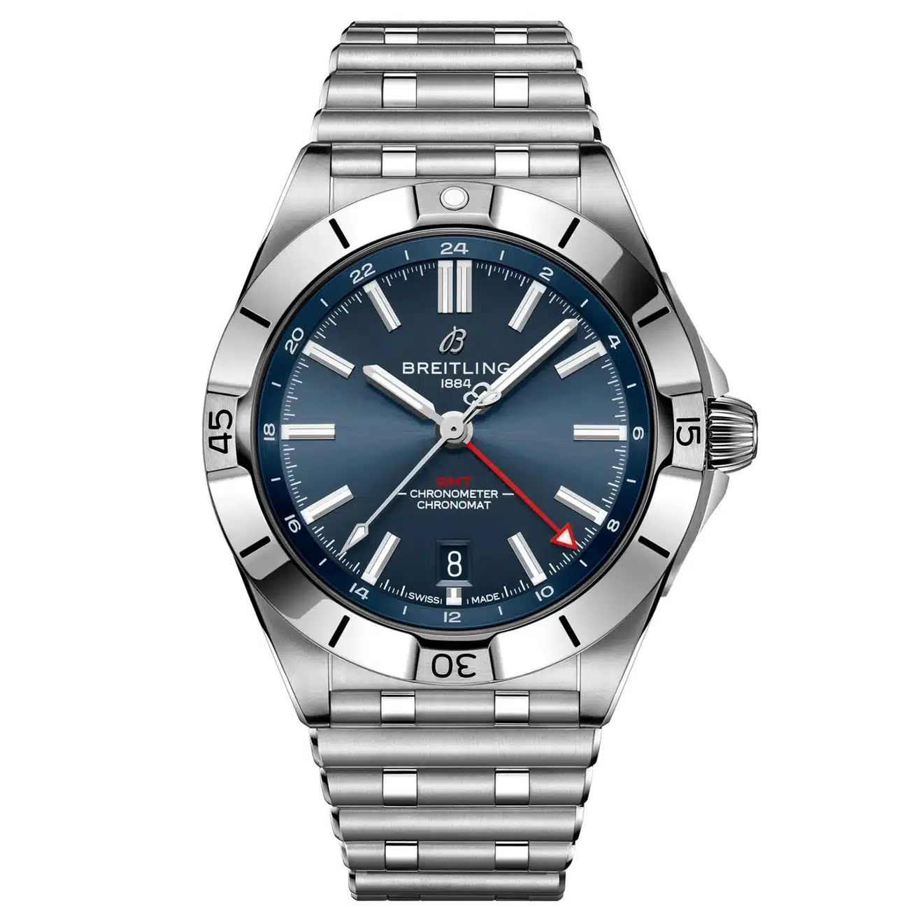 Breitling Chronomat GMT 40mm A32398101C1A1 Stainless Steel With Blue Dial