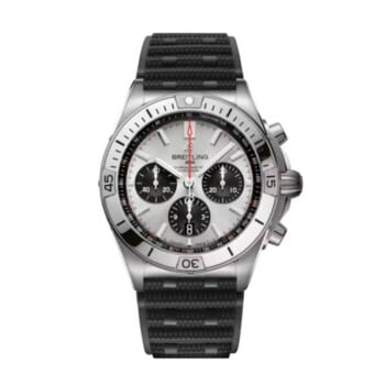 Breitling Chronomat B01 AB0134101G1S2 42mm Silver Dial Unidirectional, Ratcheted Rotating Bezel Stainless Steel With Black