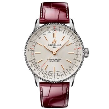 Breitling Navitimer 36mm A17327211G1P1 Stainless Steel with Burgundy Alligator Strap