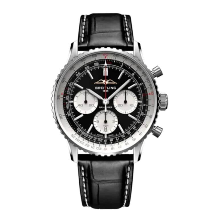 Breitling Navitimer B01 Chronograph AB0138211B1P1 43mm Black Dial Bidirectional Rotating Bezel Stainless steel with Black