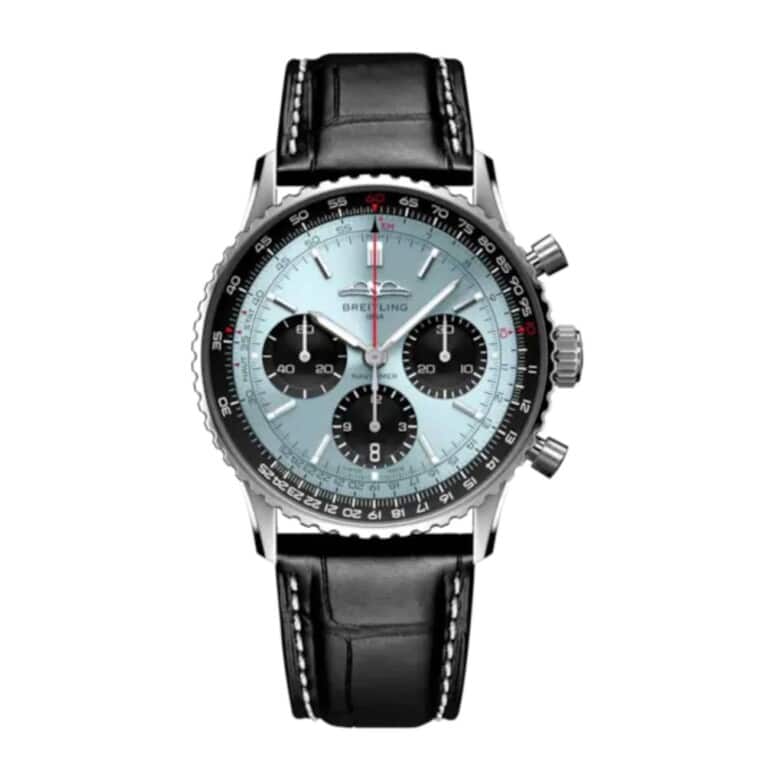 Breitling Navitimer B01 Chronograph AB0139241C2P1 41mm Ice Blue Dial Bidirectional Rotating Bezel Stainless Steel With Black
